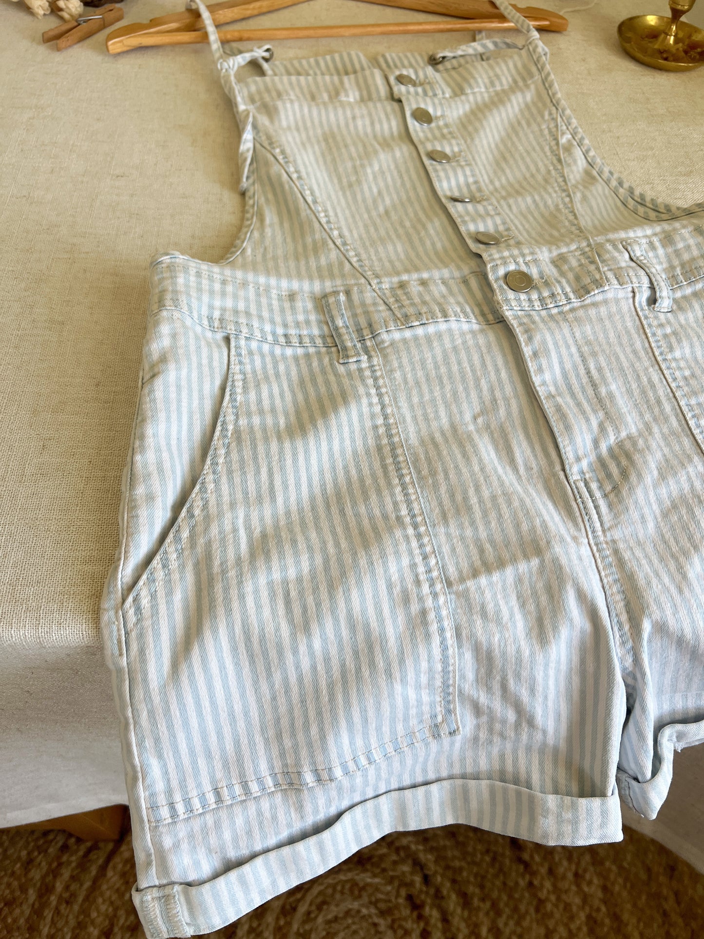 Adorable Denim Romper (L)