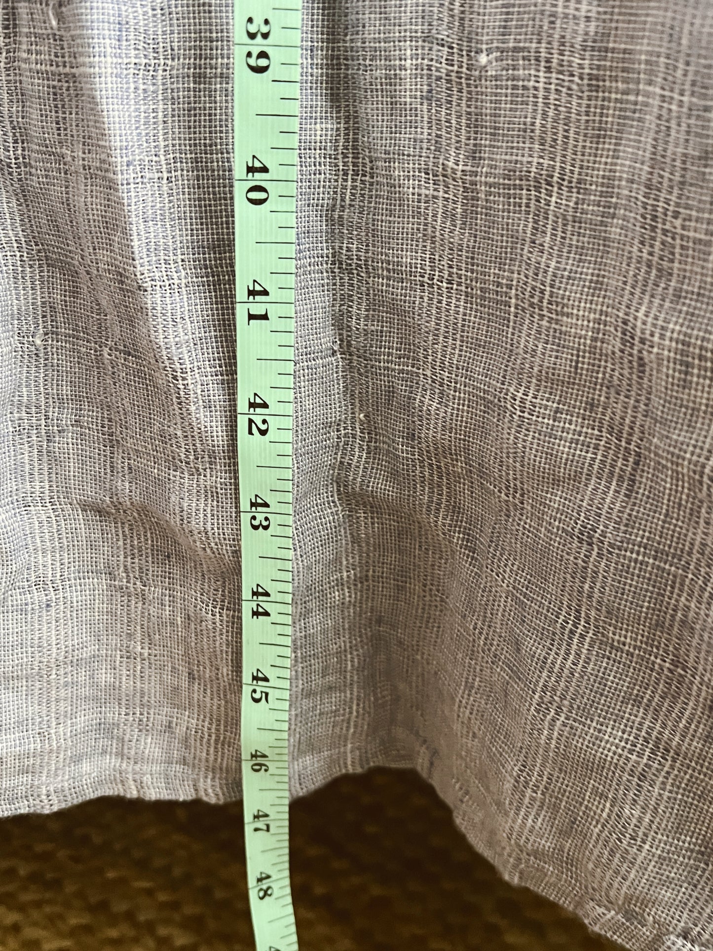 Vtg Flax Linen Dress (M)