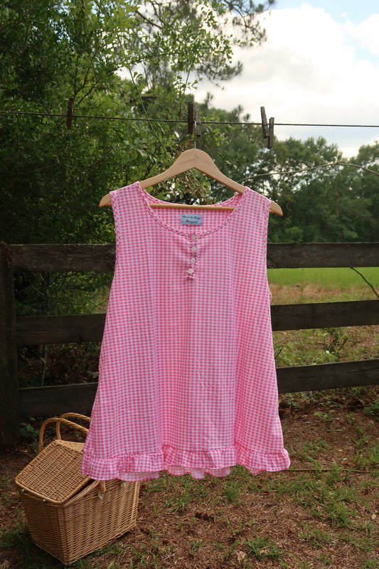 Vintage Gingham PJ Set (L)