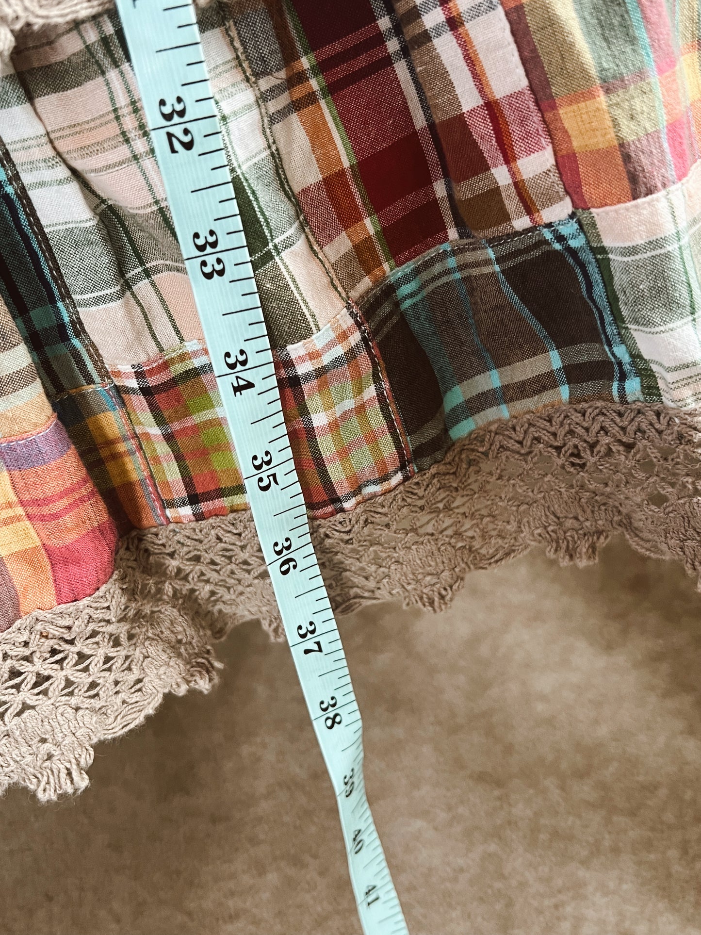 Cotton Patchwork Skirt (30”W)