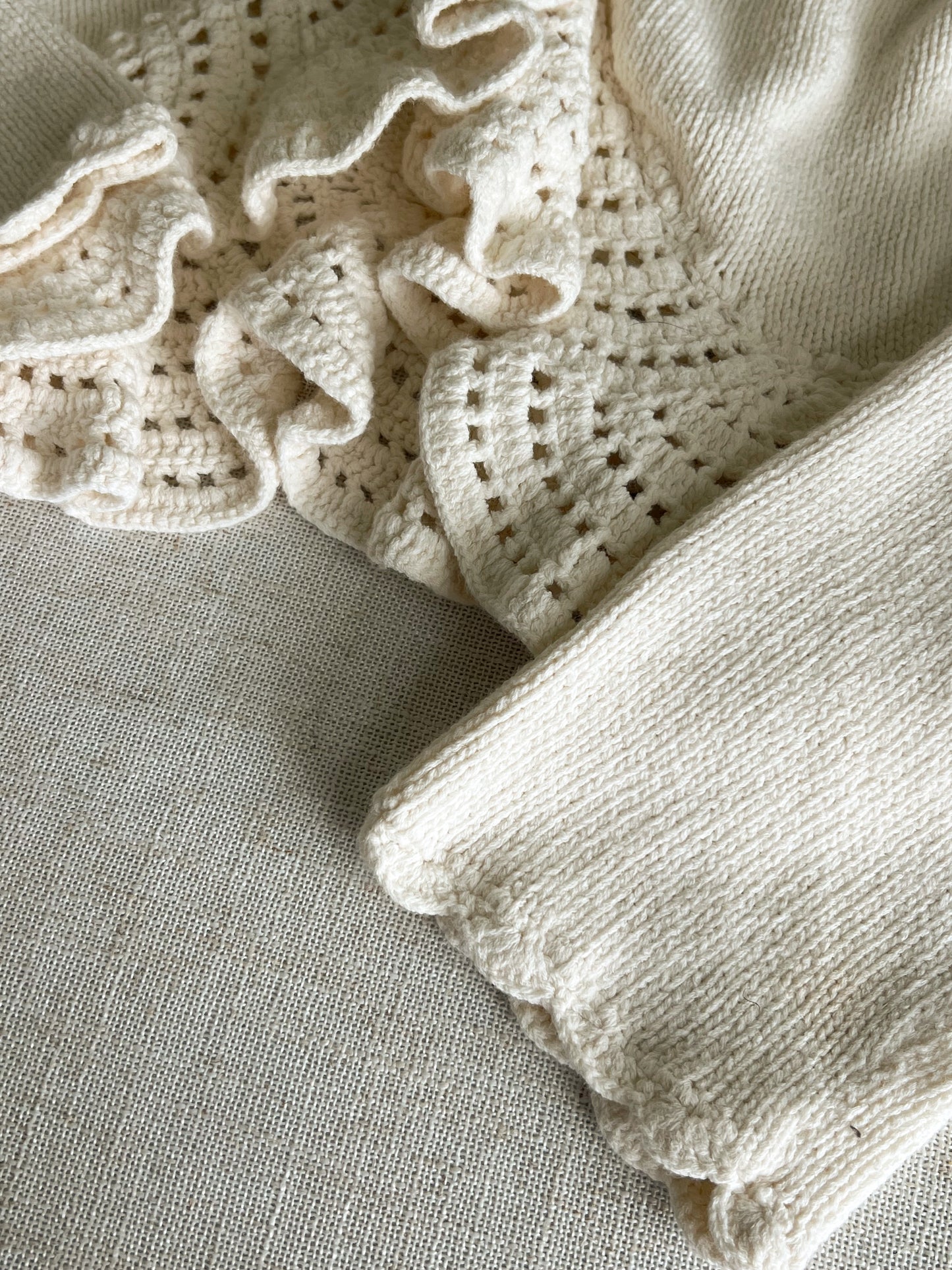 Cream Knit Blouse (M)