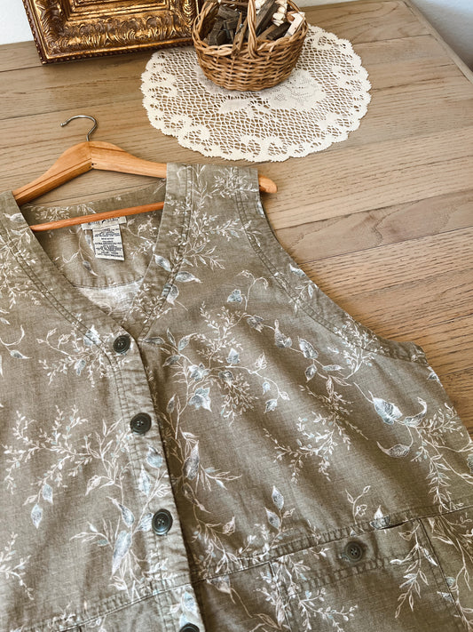 Vintage Floral Vest (XL)