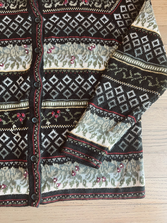 Vintage Knit Cardigan (XL)