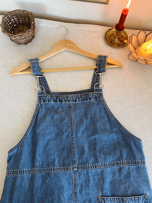 Vtg Denim Overall Dress (M)