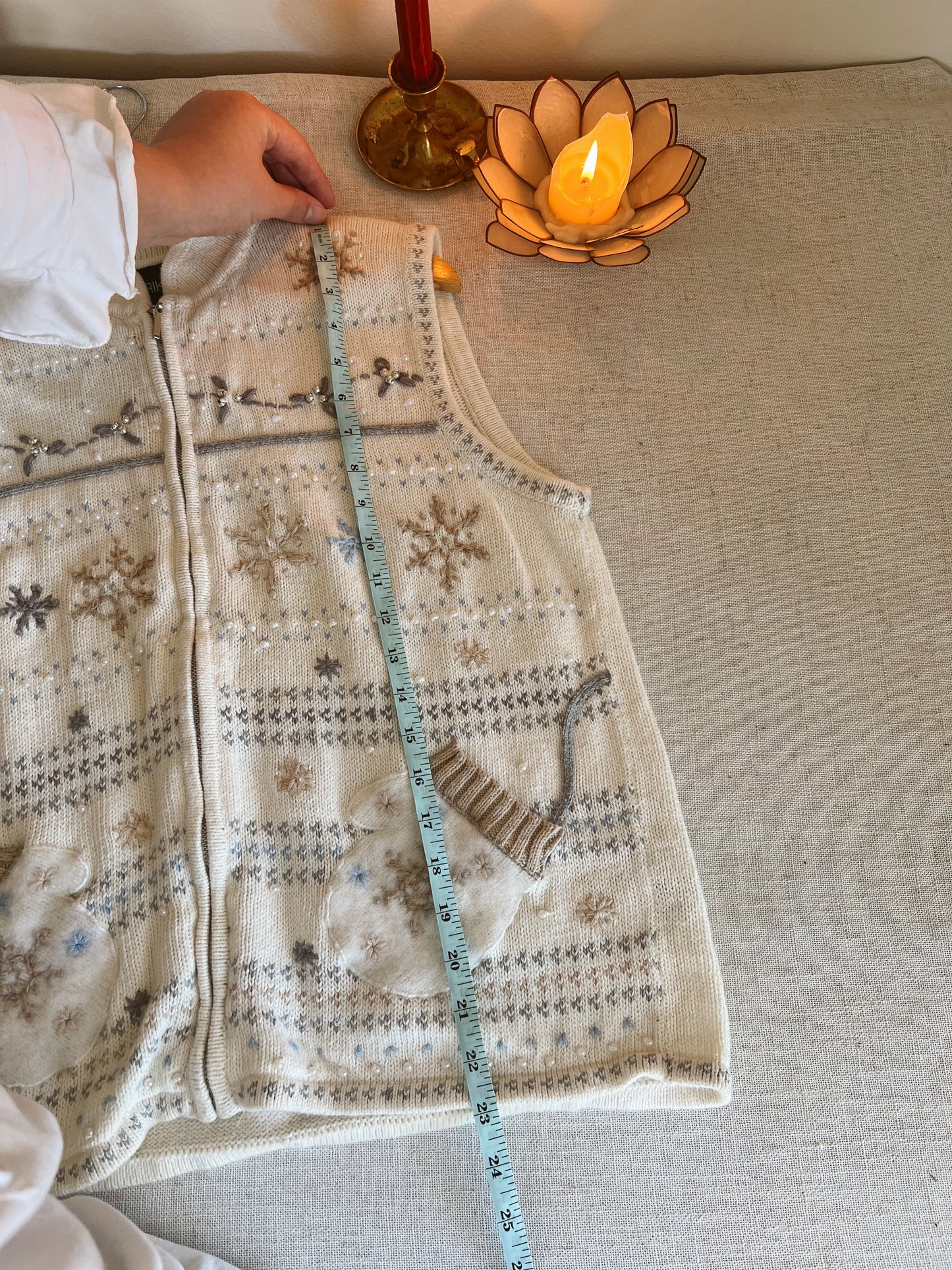 Adorable Vtg Christmas Vest (L)