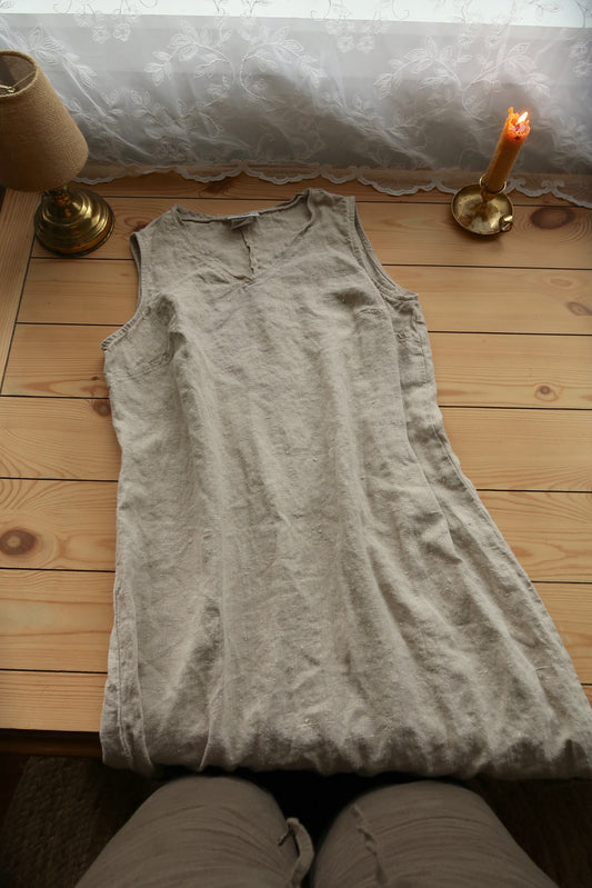 Vintage Linen Dress (L/XL)