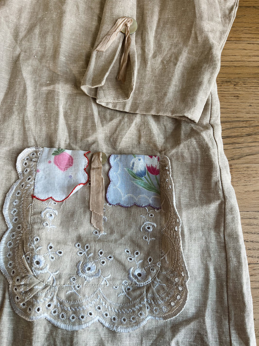 Gorgeous Upcycled Linen Blouse (XL)