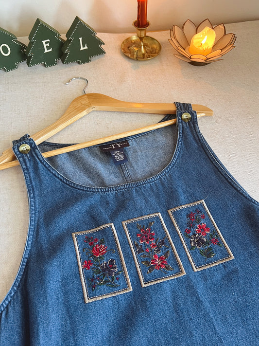 Vtg Denim Dress (XL)