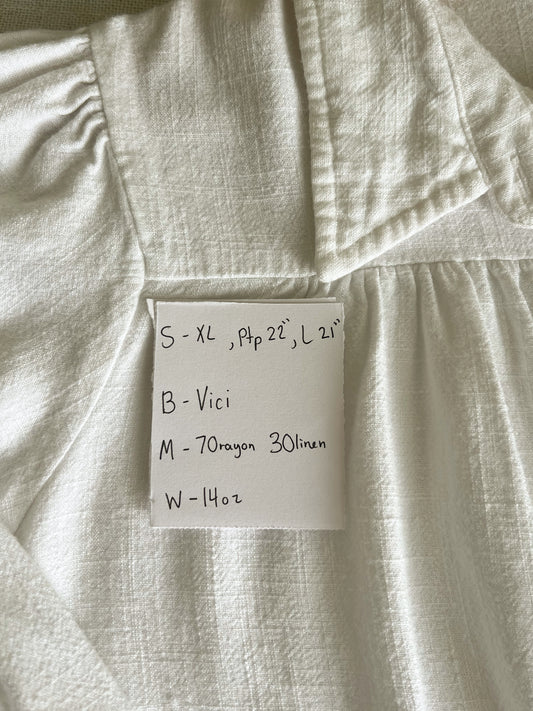Linen Blend Blouse (L/XL)