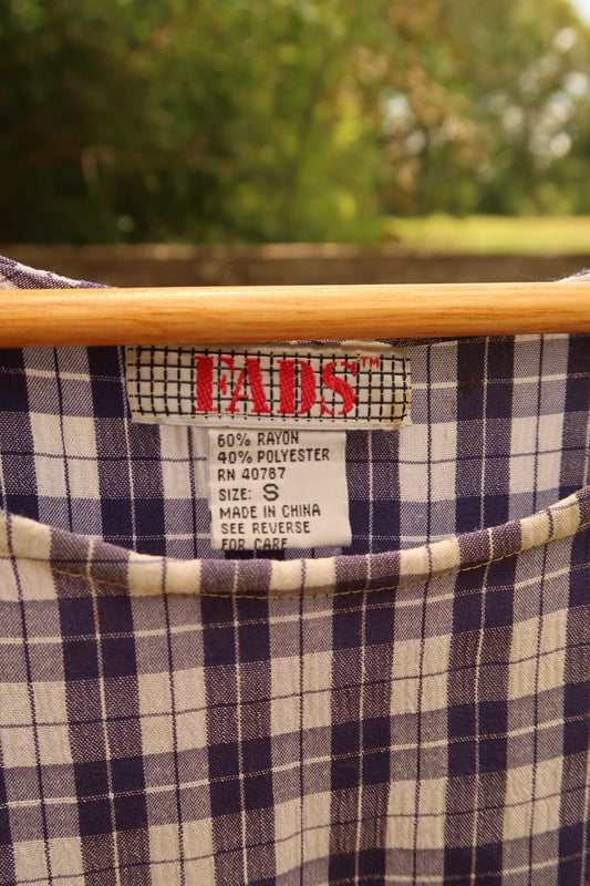 Vintage Plaid Dress (S)