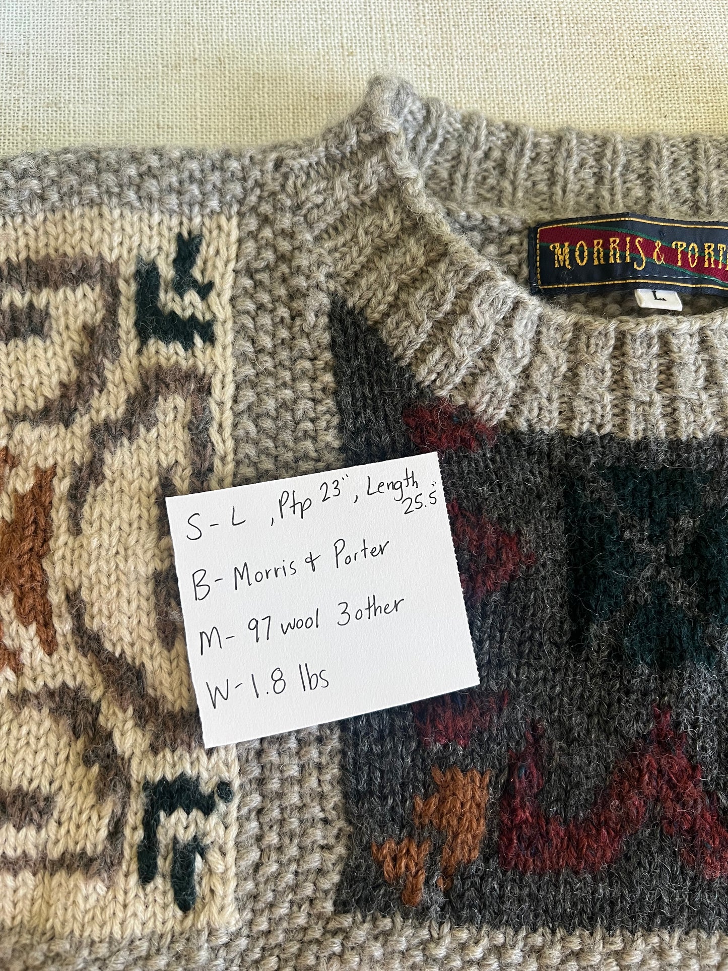 Vintage Grandpa Sweater (L)