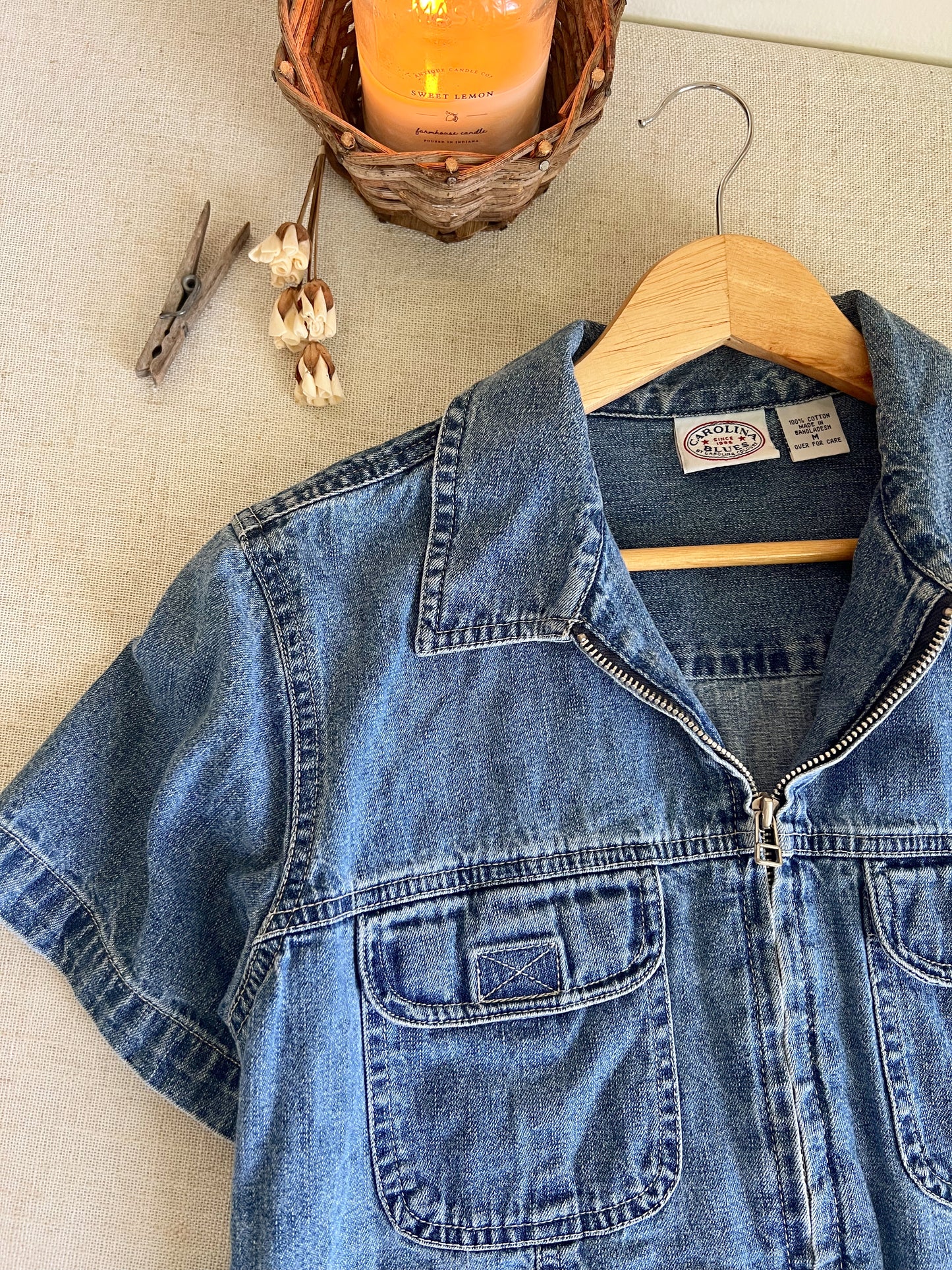 Vintage Denim Blouse (M)