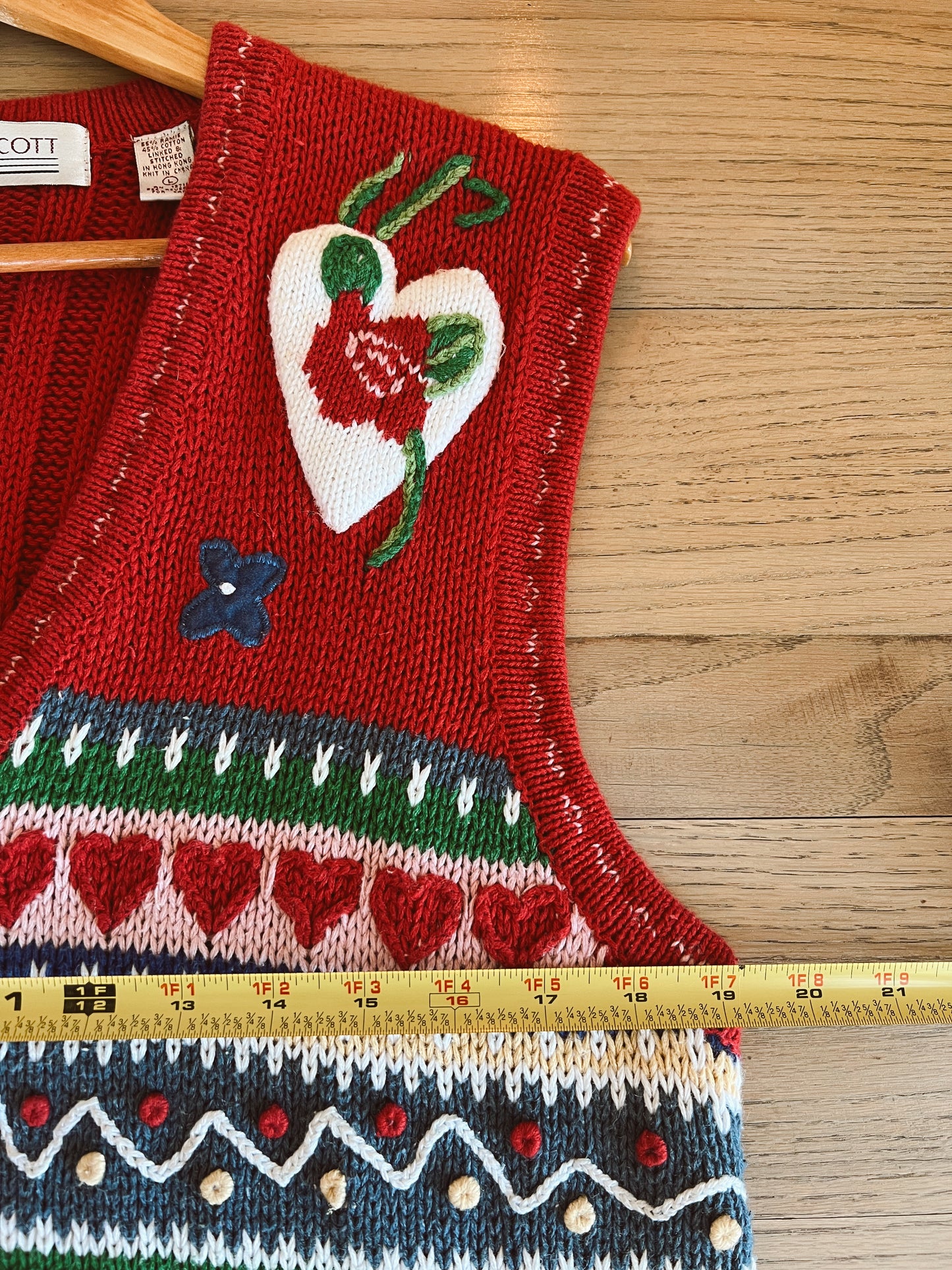 Vintage Valentines Vest (L)
