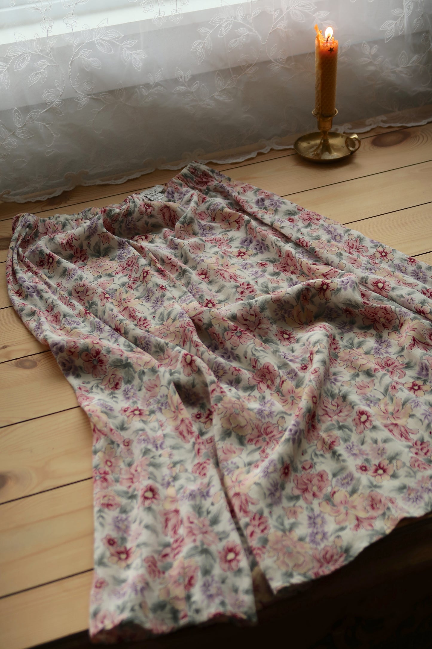 Vtg Floral Skirt (M)