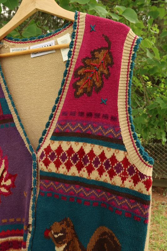 Vintage Autumn Vest (L)