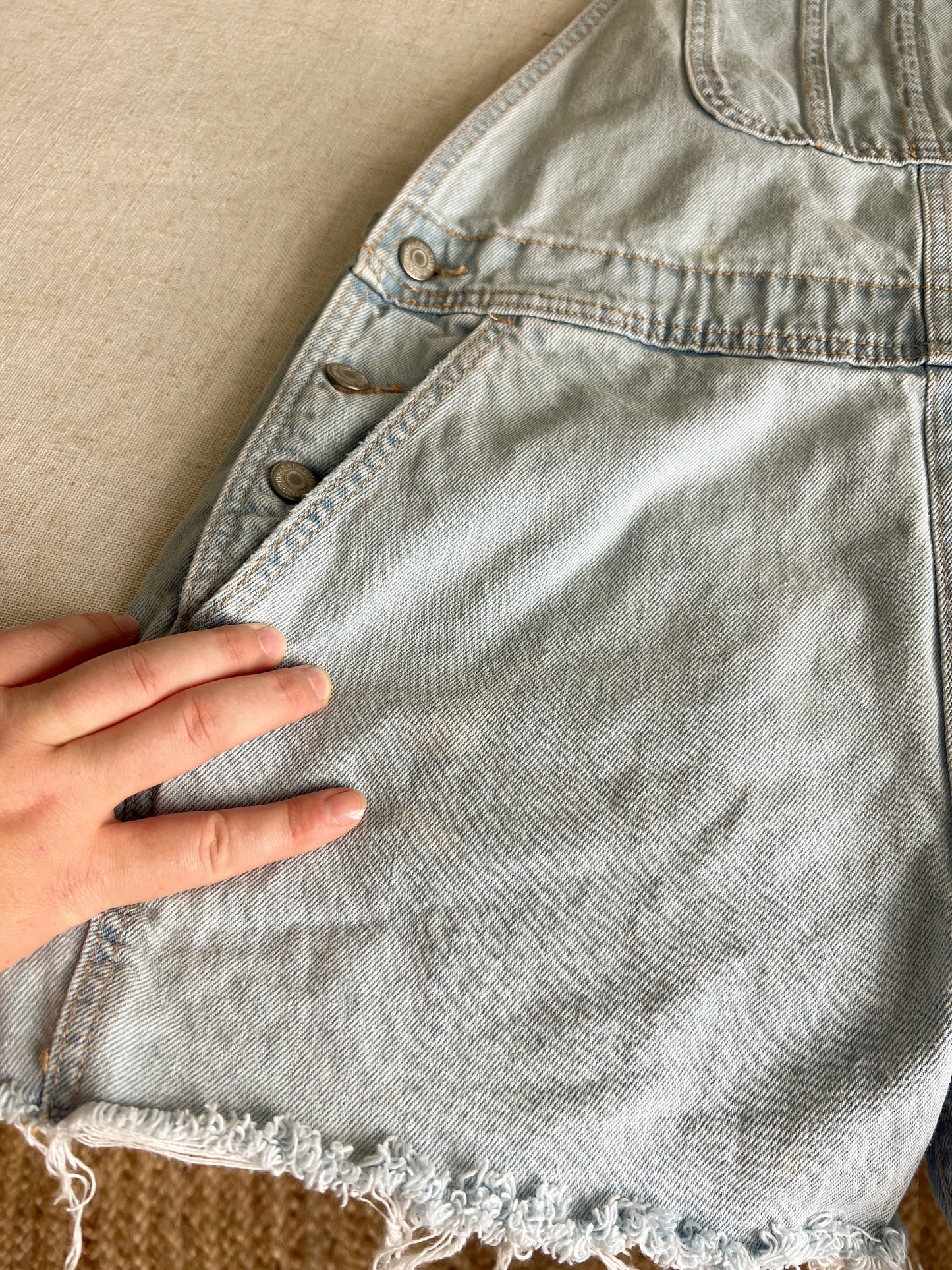 Denim Shortalls (L)