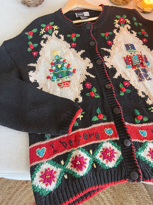 Vtg Christmas Sweater (L)