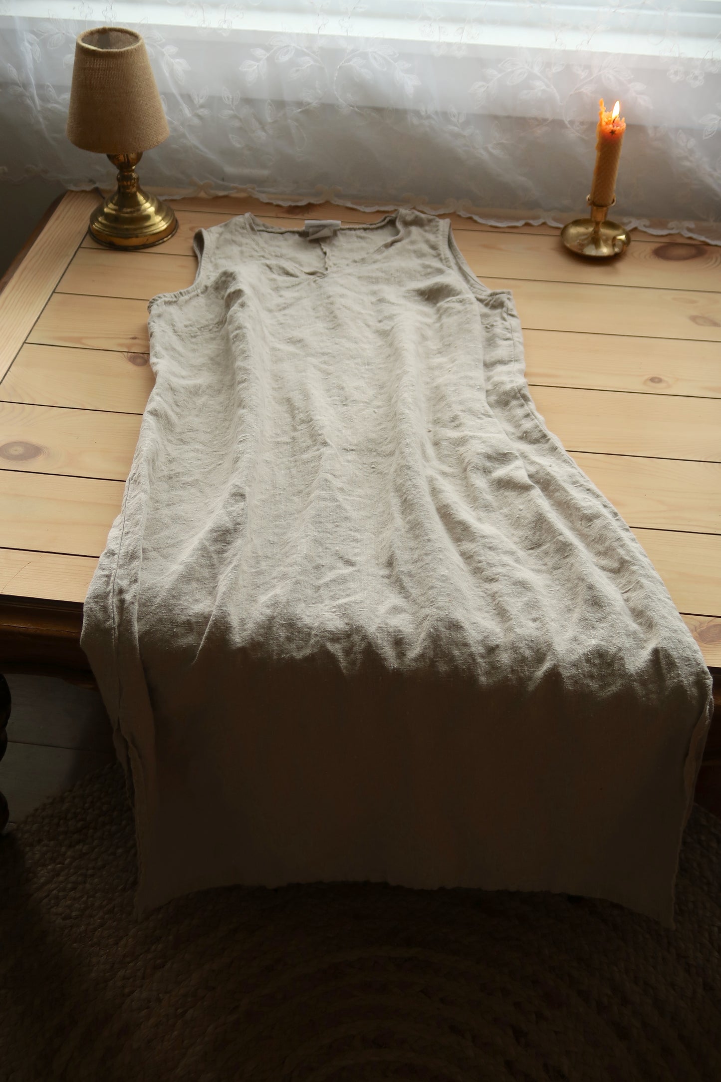 Vintage Linen Dress (L/XL)
