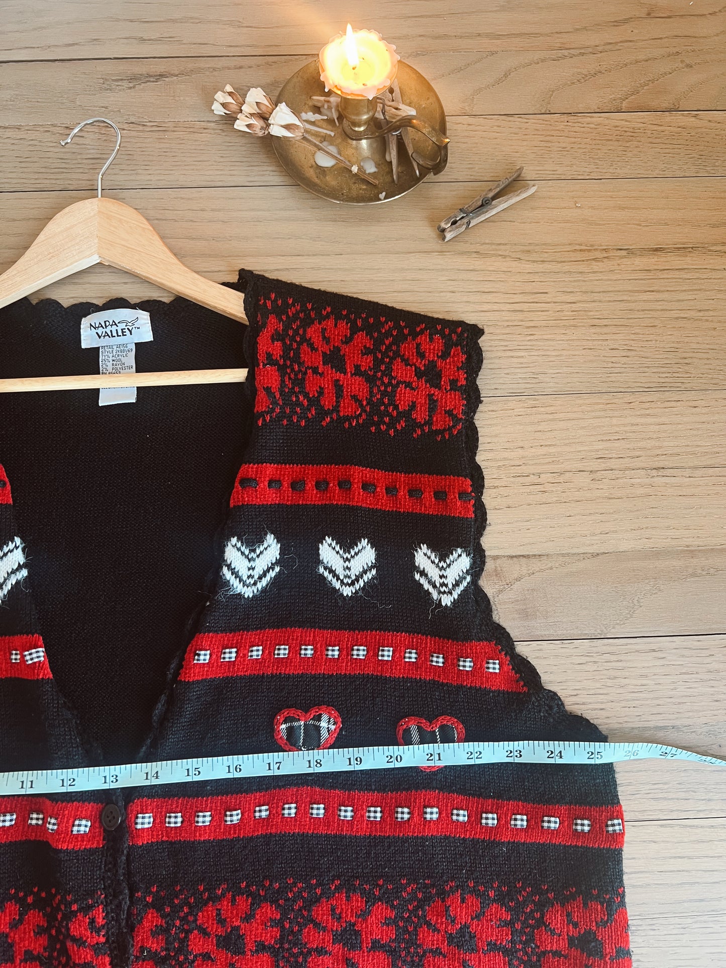 Vintage Valentine Sweater Vest (2X)