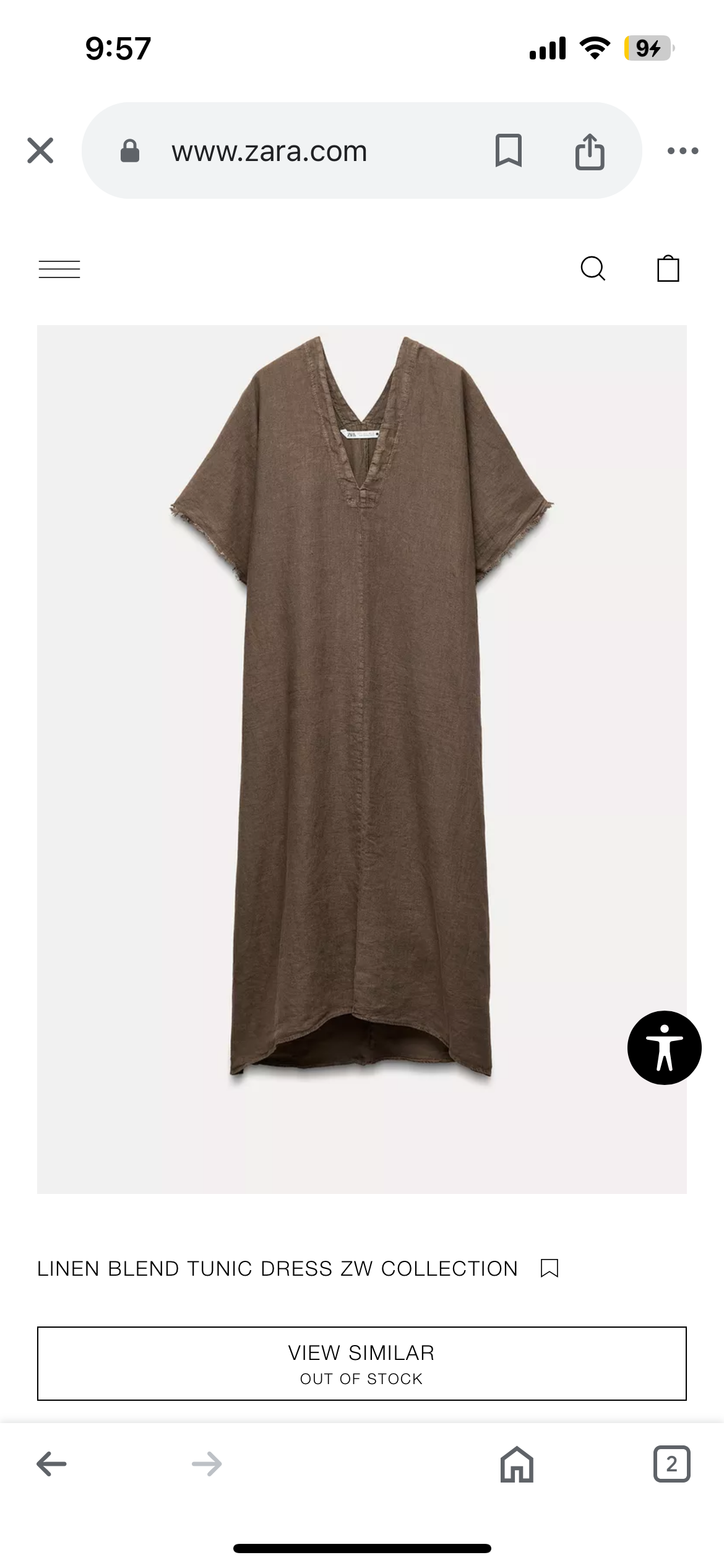 Chocolate Brown Linen Dress
