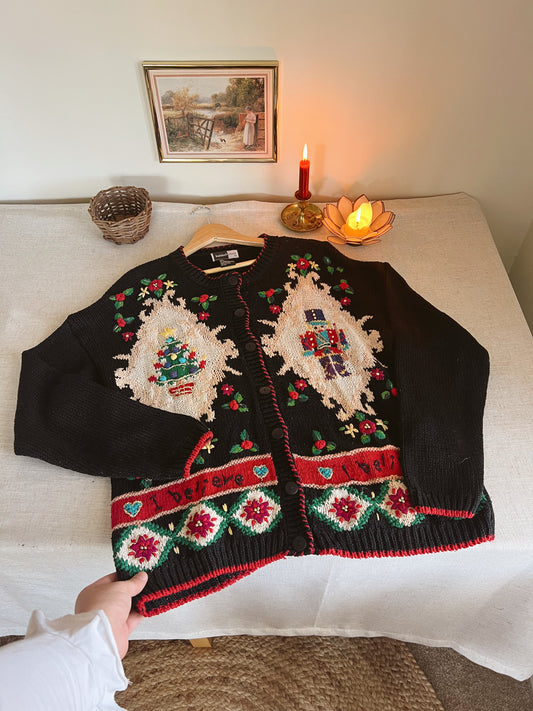 Vtg Christmas Sweater (L)