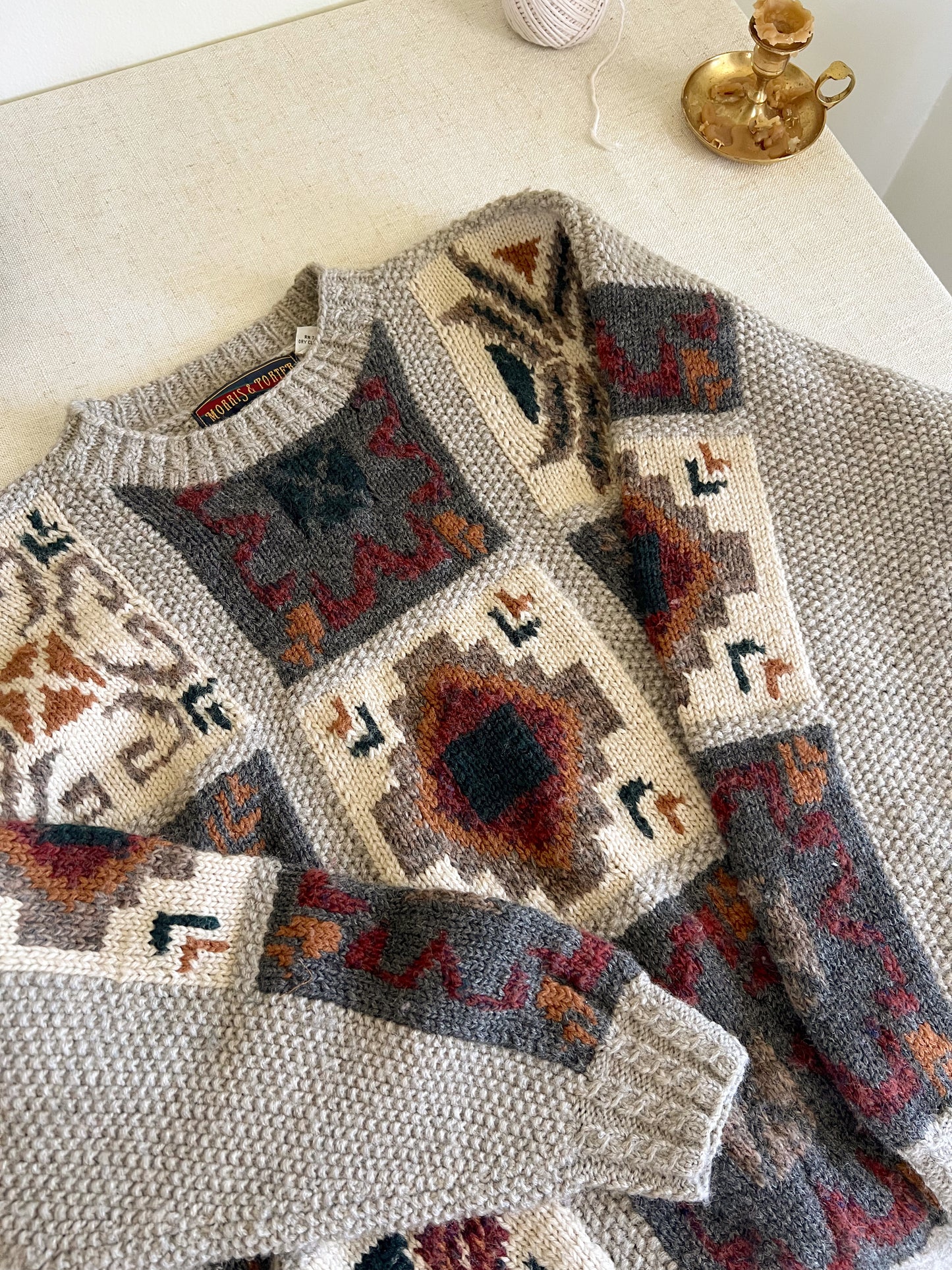 Vintage Grandpa Sweater (L)