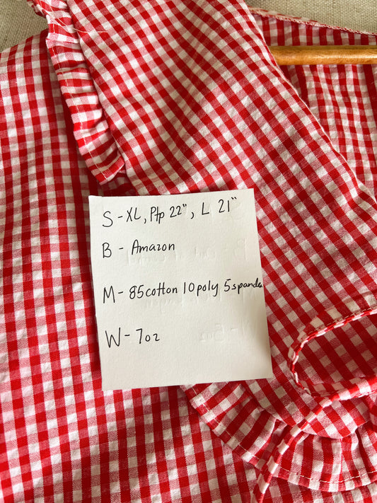 Adorable Gingham Blouse (XL)
