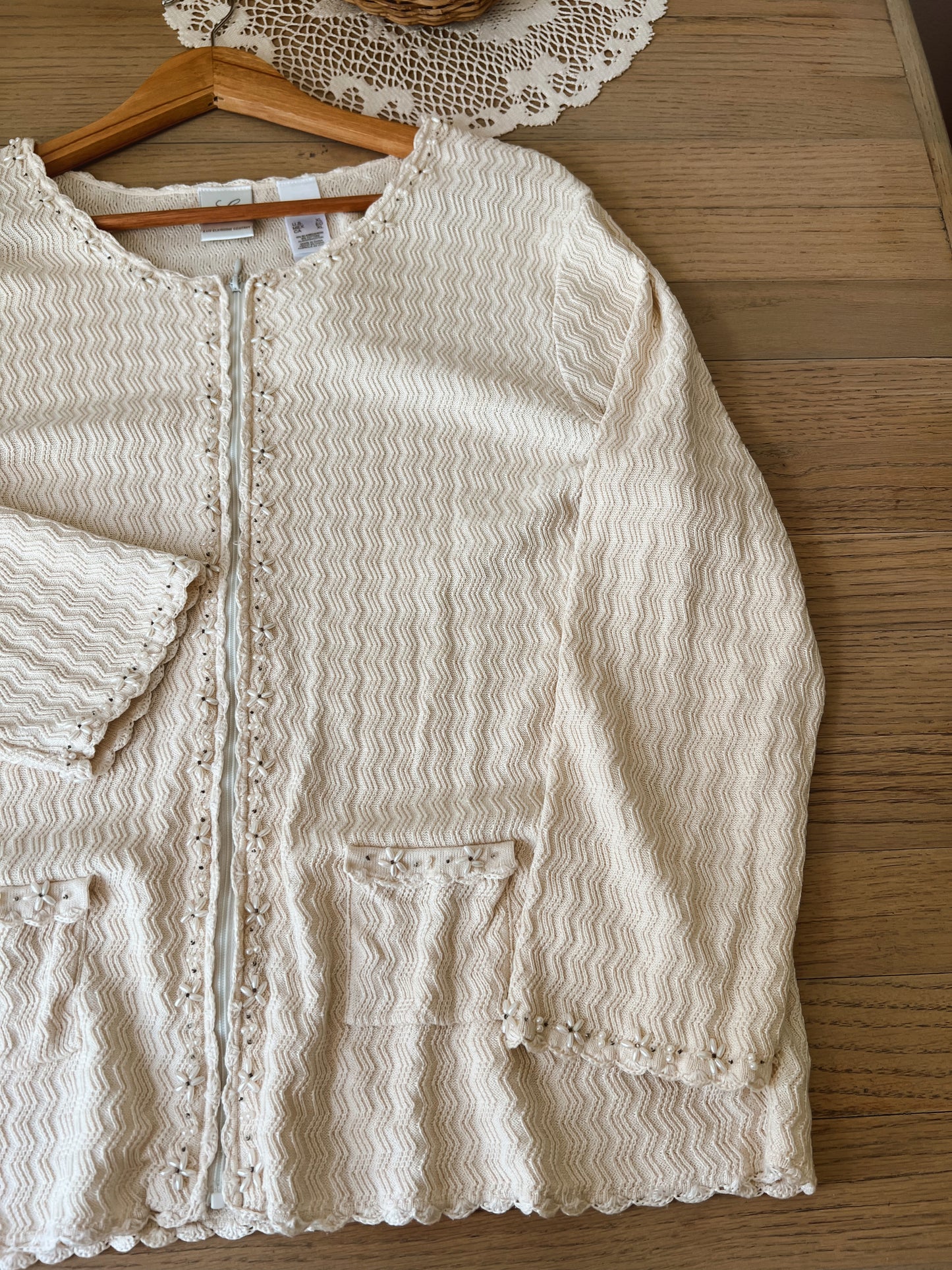 Dainty Silk Tank & Cardigan (XL)