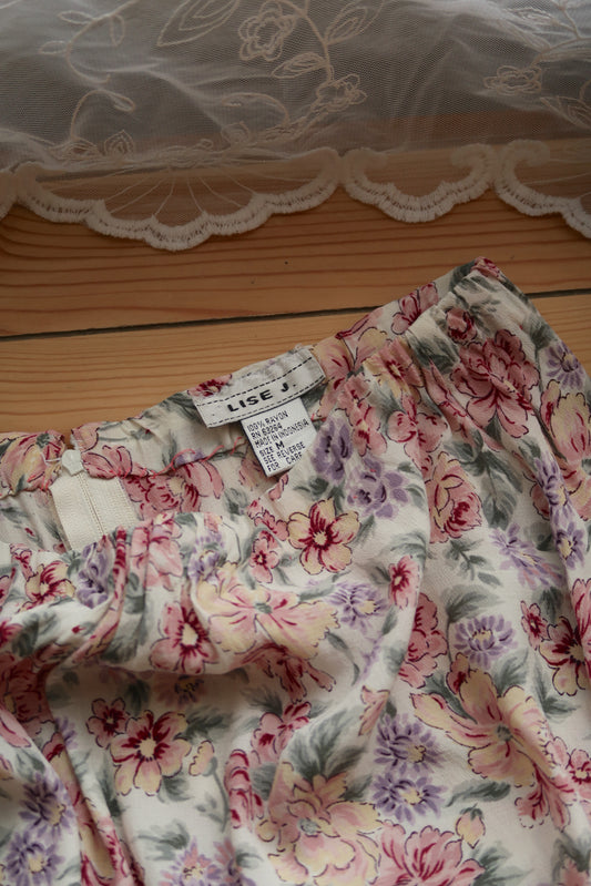 Vtg Floral Skirt (M)