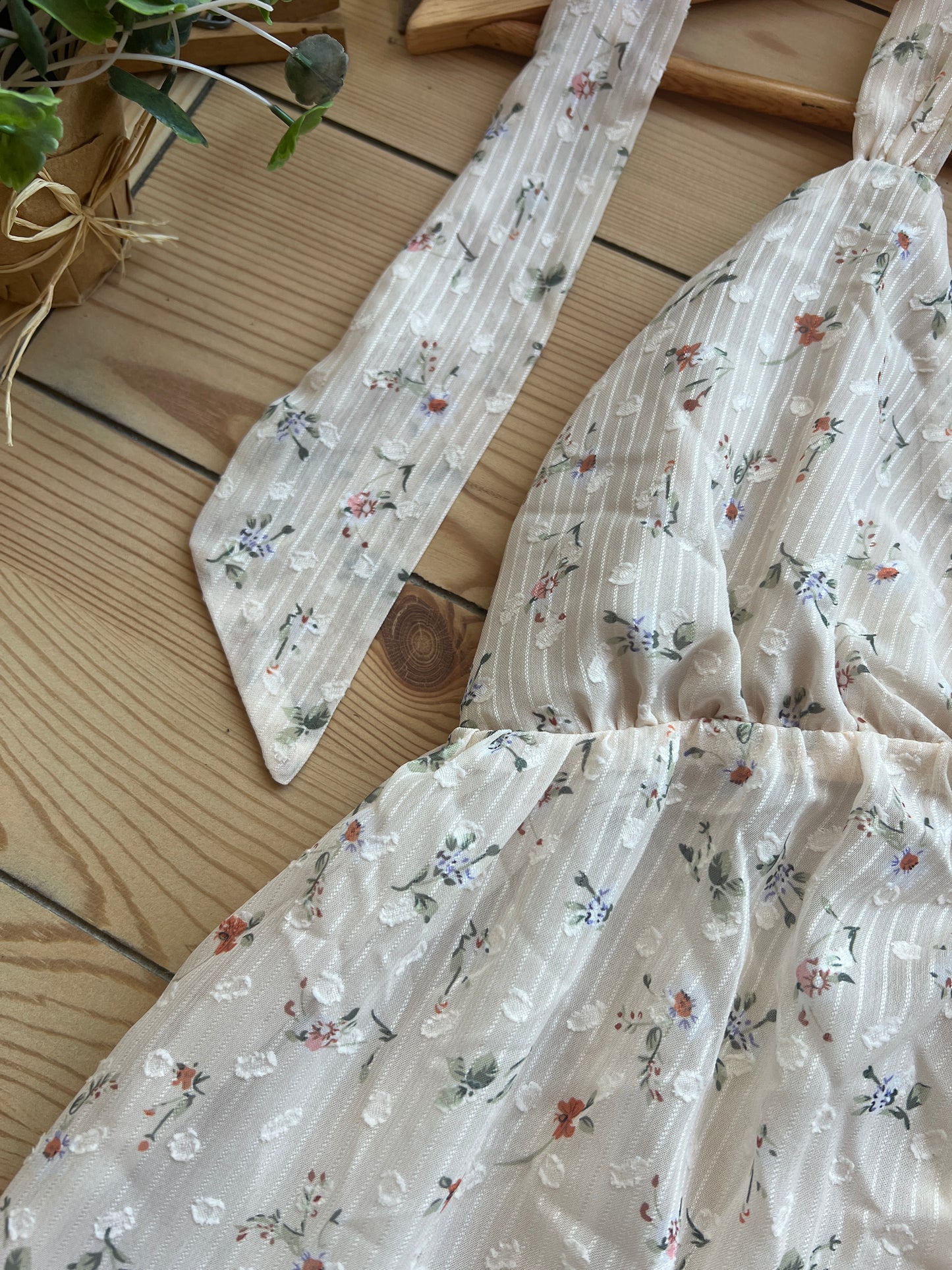 Cream Floral Dress (S)