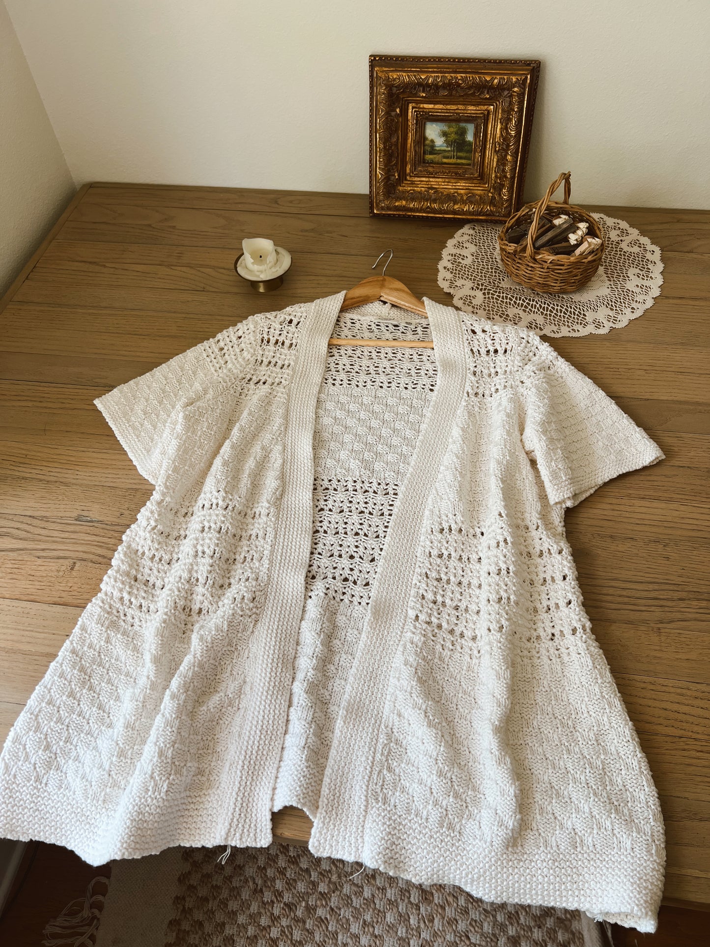 Cotton Knit Cardigan (XL)