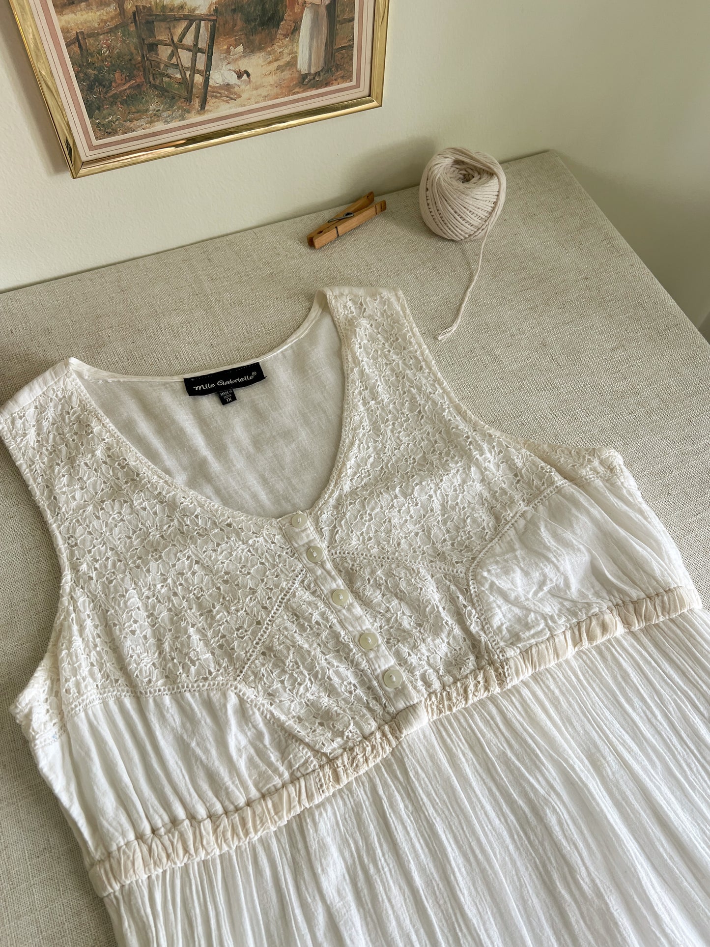 Vintage Cotton Dress (XL)