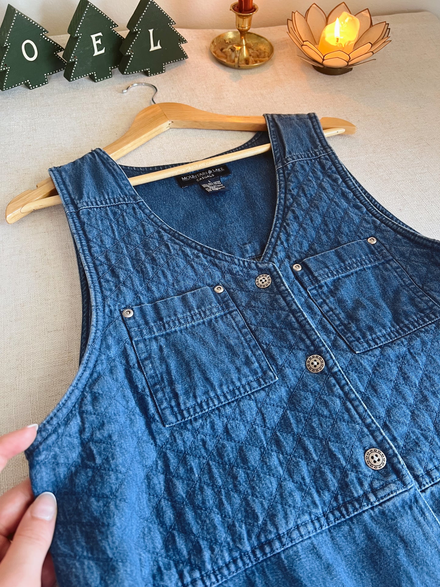 Vintage Denim Dress (L)