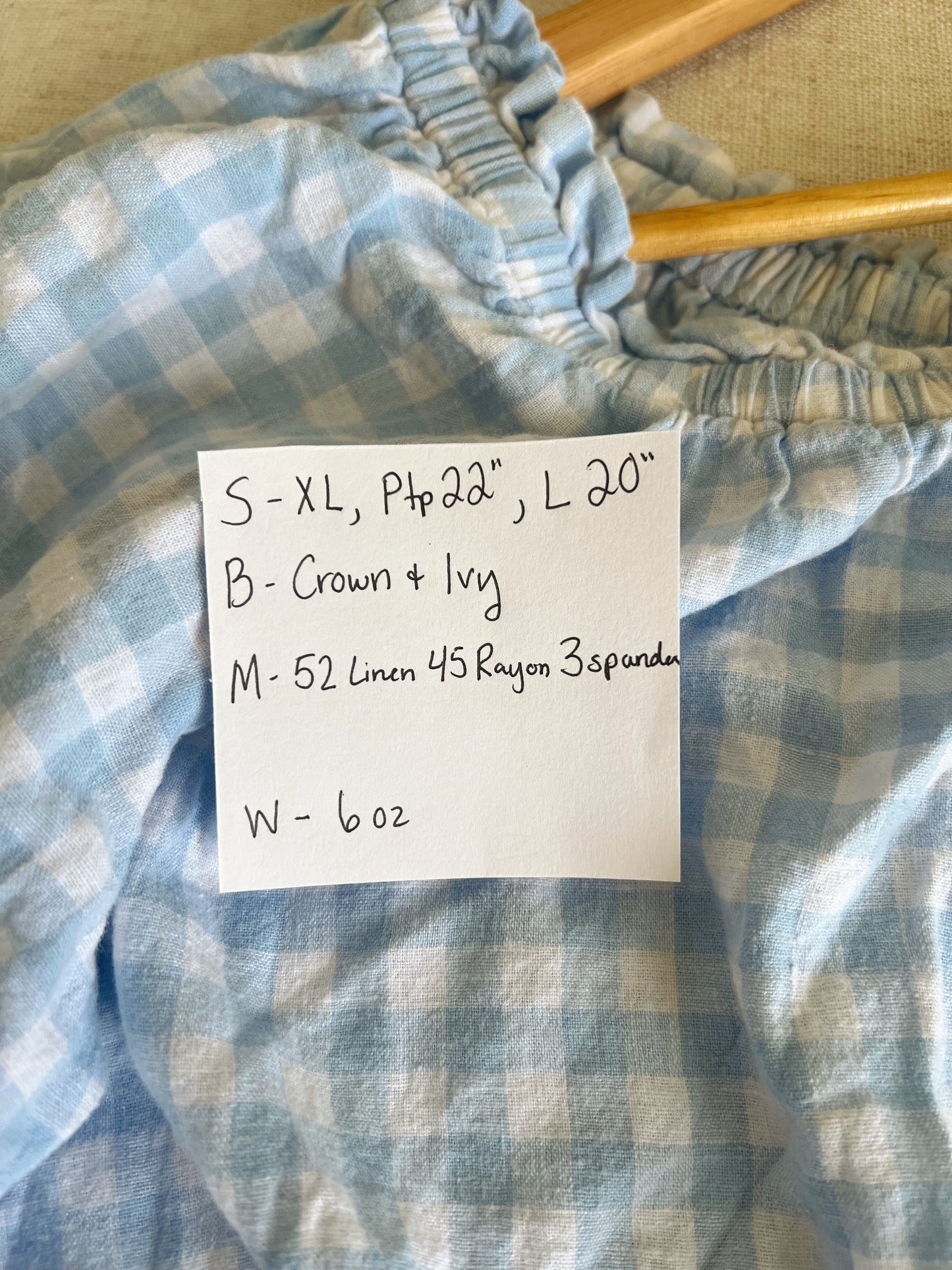 Gingham Blouse (XL)