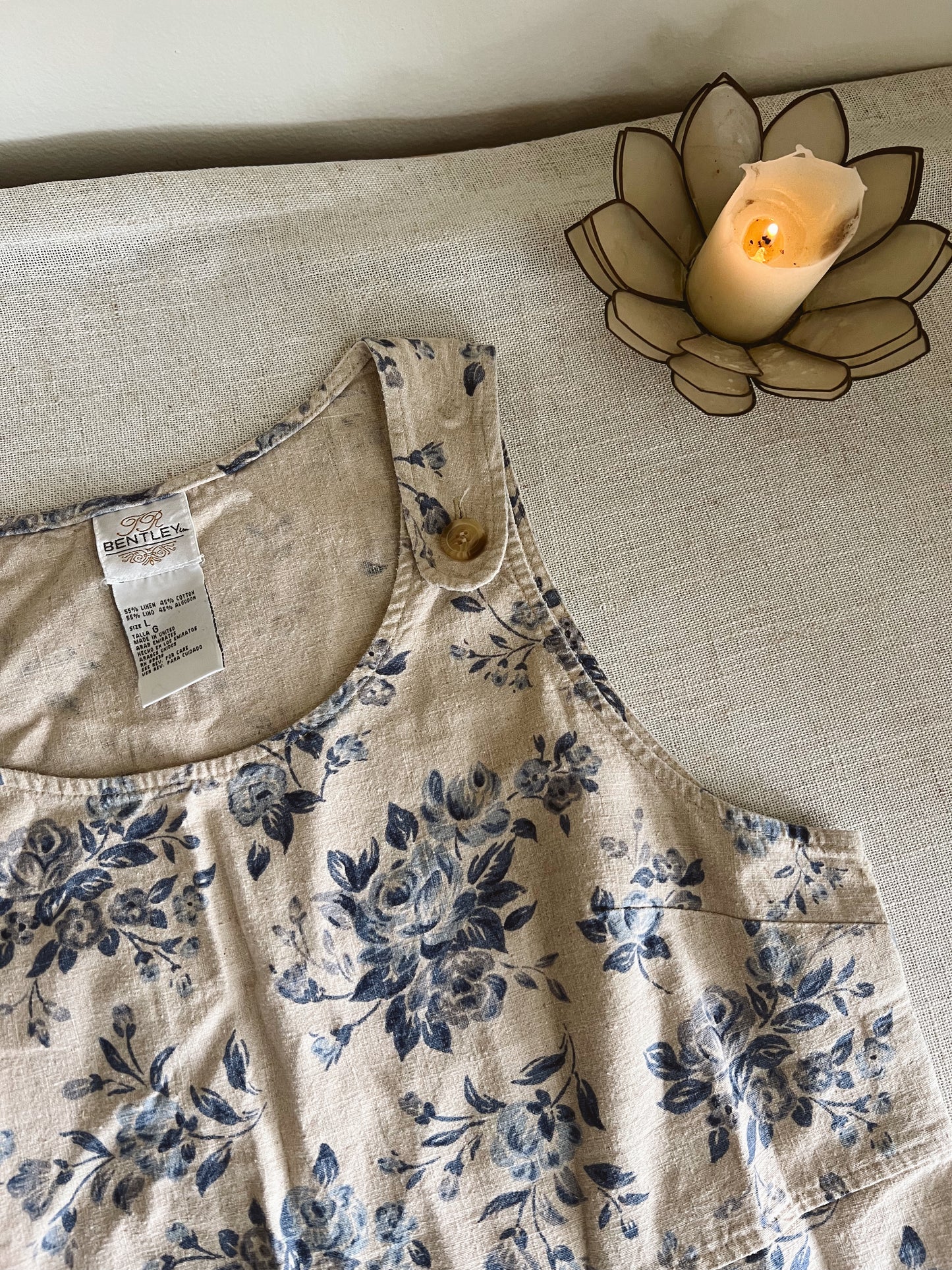 Vintage Linen Dress (L)