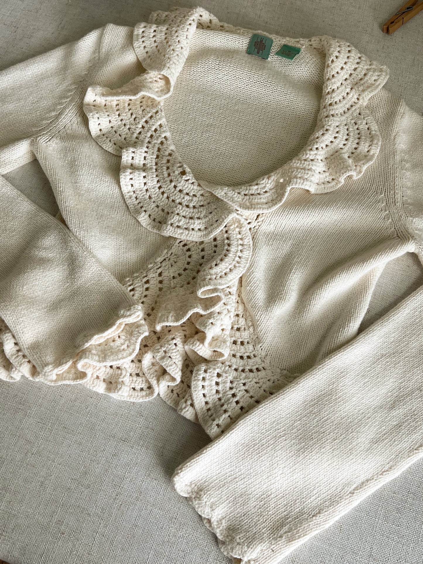 Cream Knit Blouse (M)