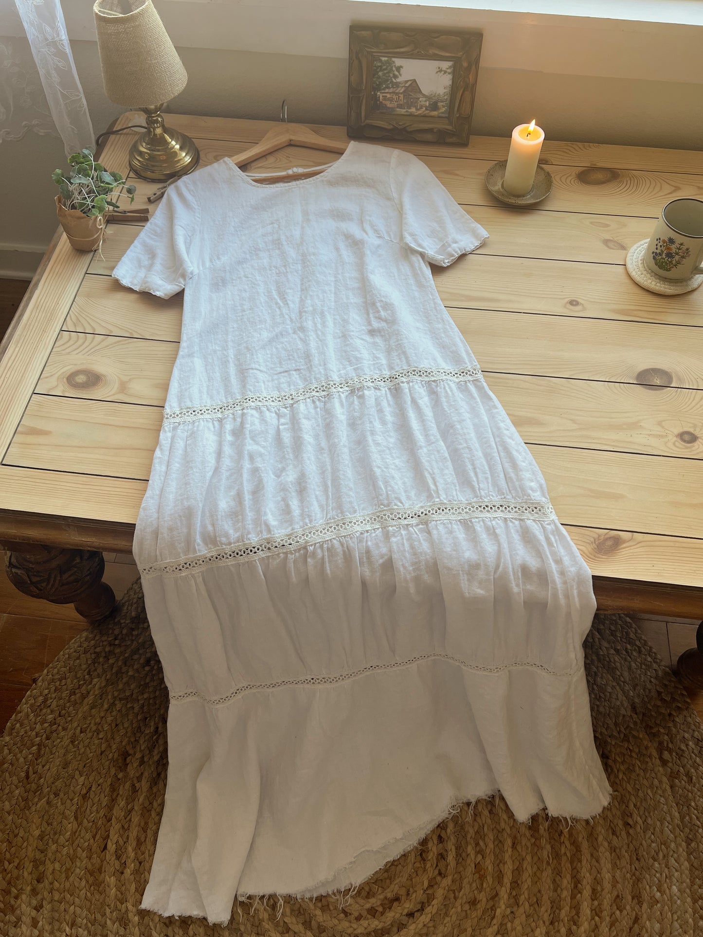100% Linen Dress (M)