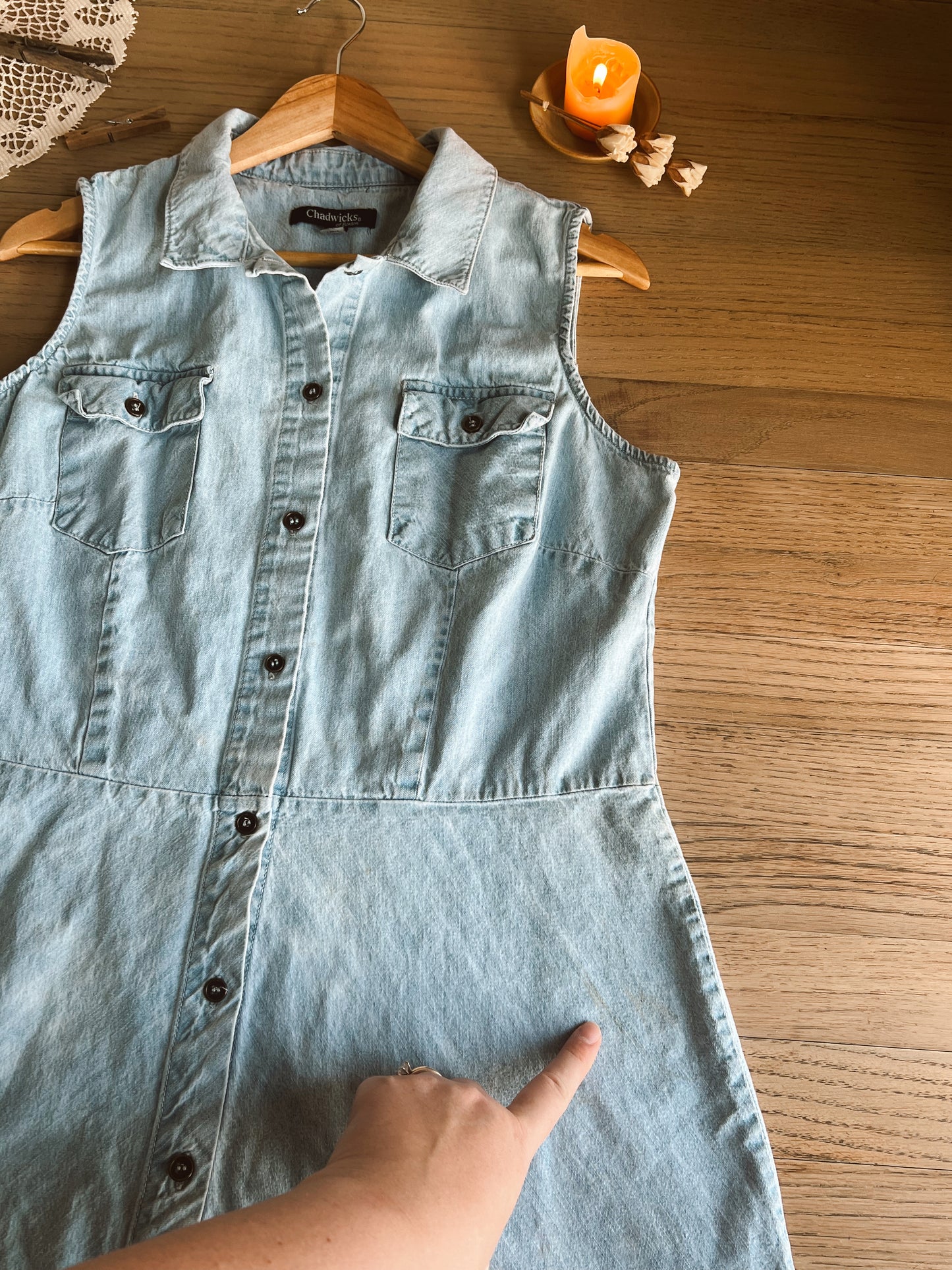Light Wash Denim Dress (14T)