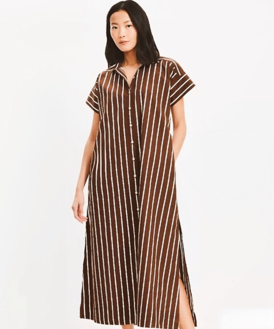 Loft Poplin Maxi Dress (2)