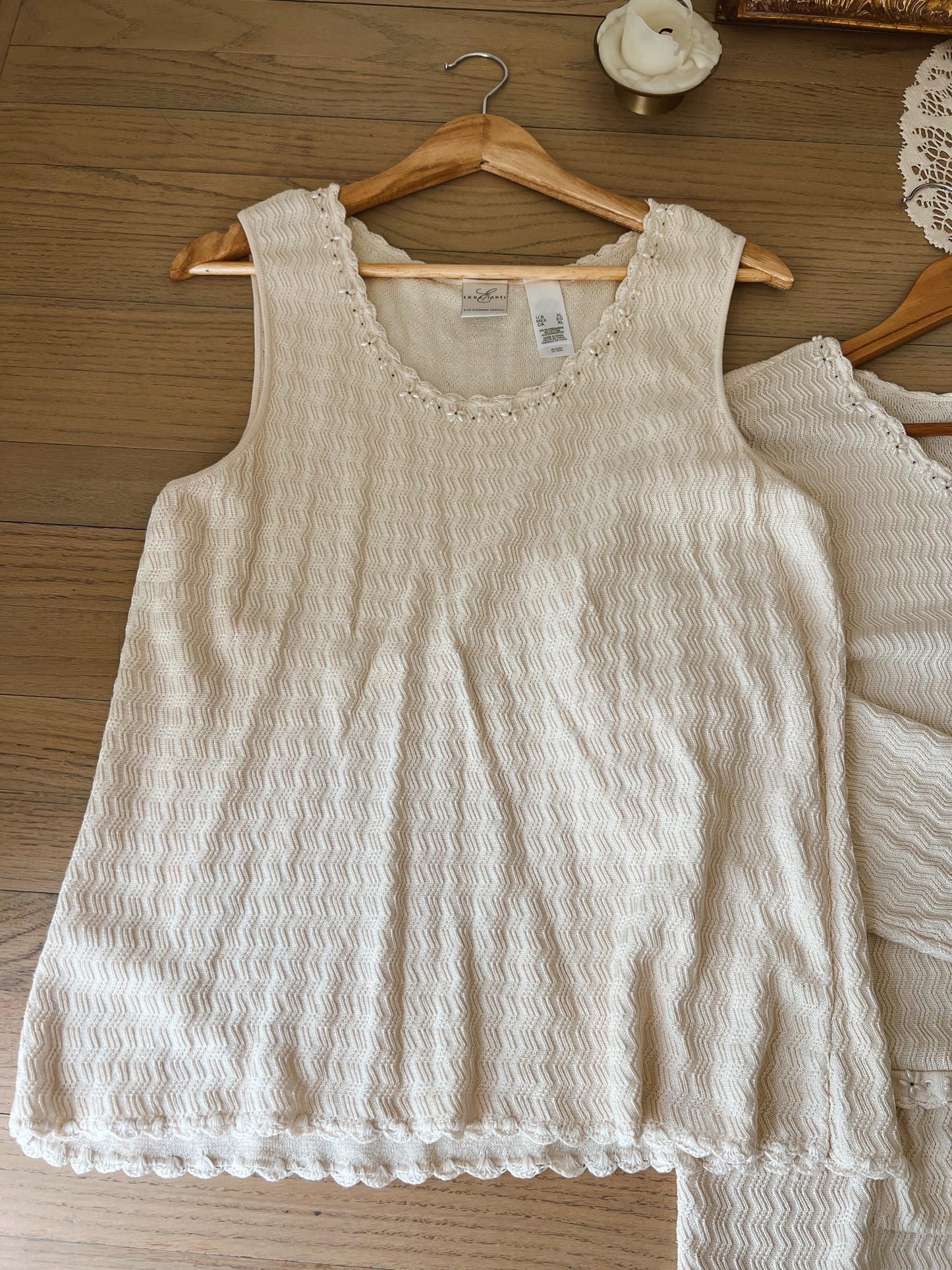 Dainty Silk Tank & Cardigan (XL)