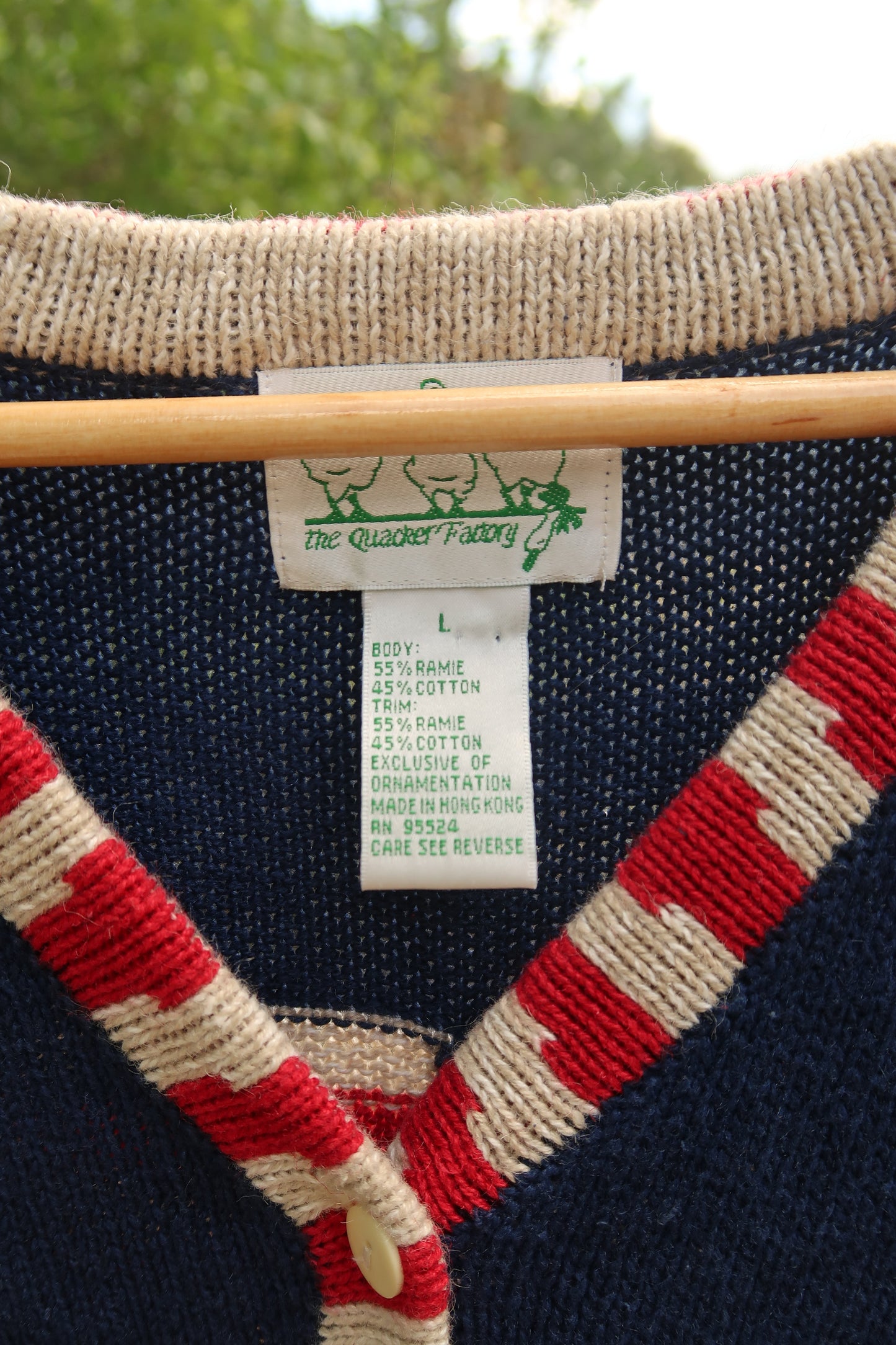 Vintage American Flag Knit Blouse (L)