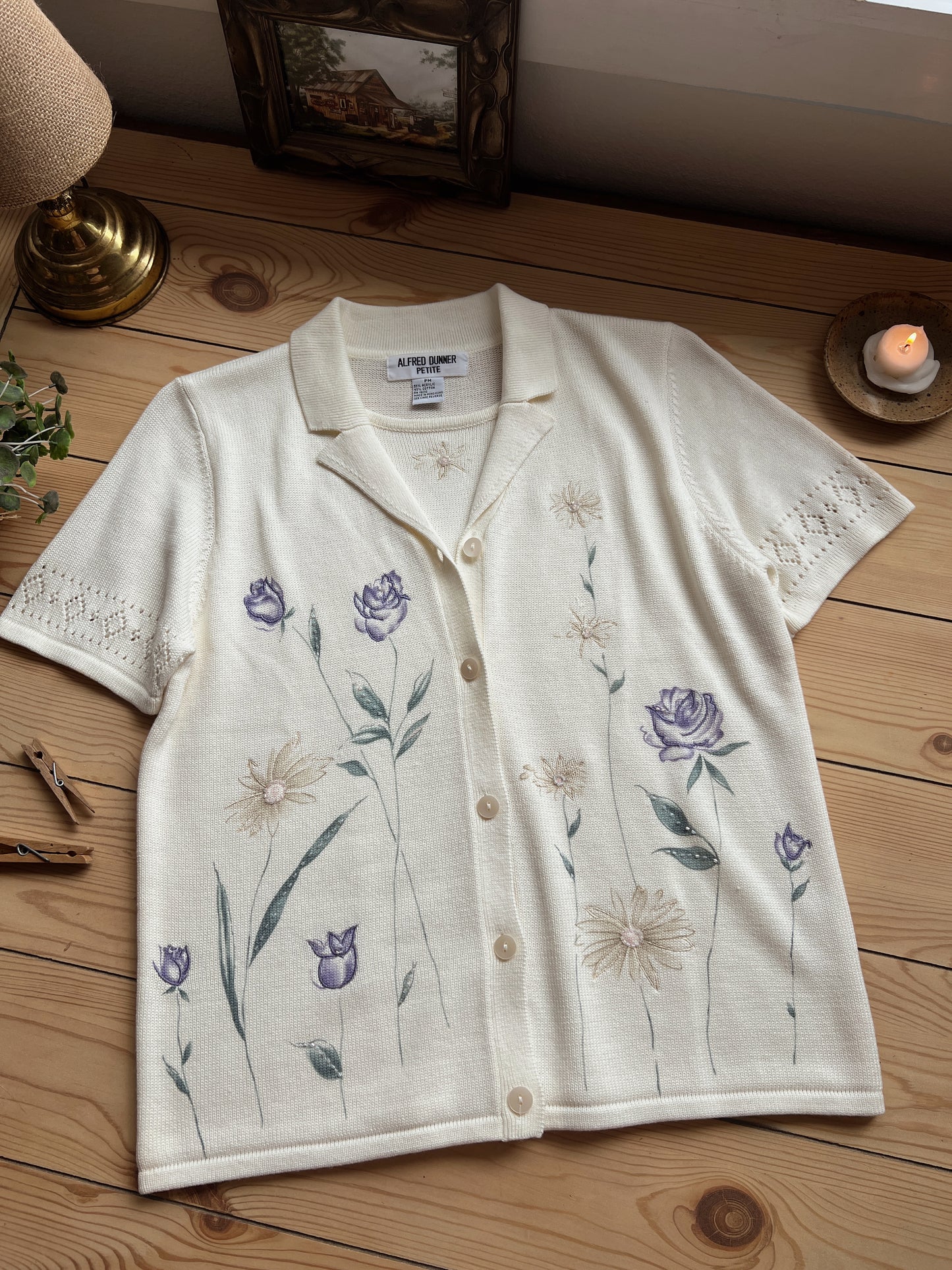 Vintage Floral Blouse (M)