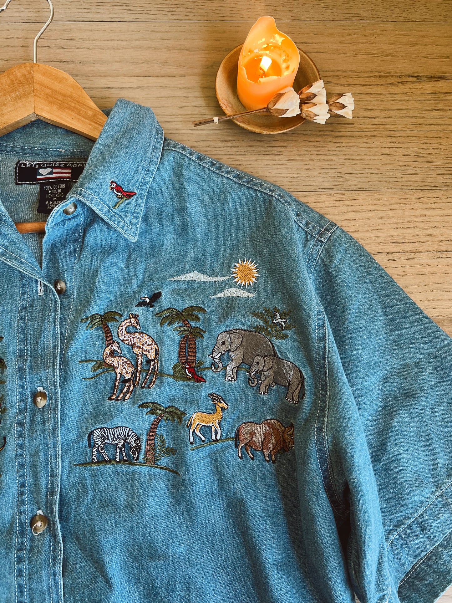 Precious Noah’s Ark Denim Button Up (M)