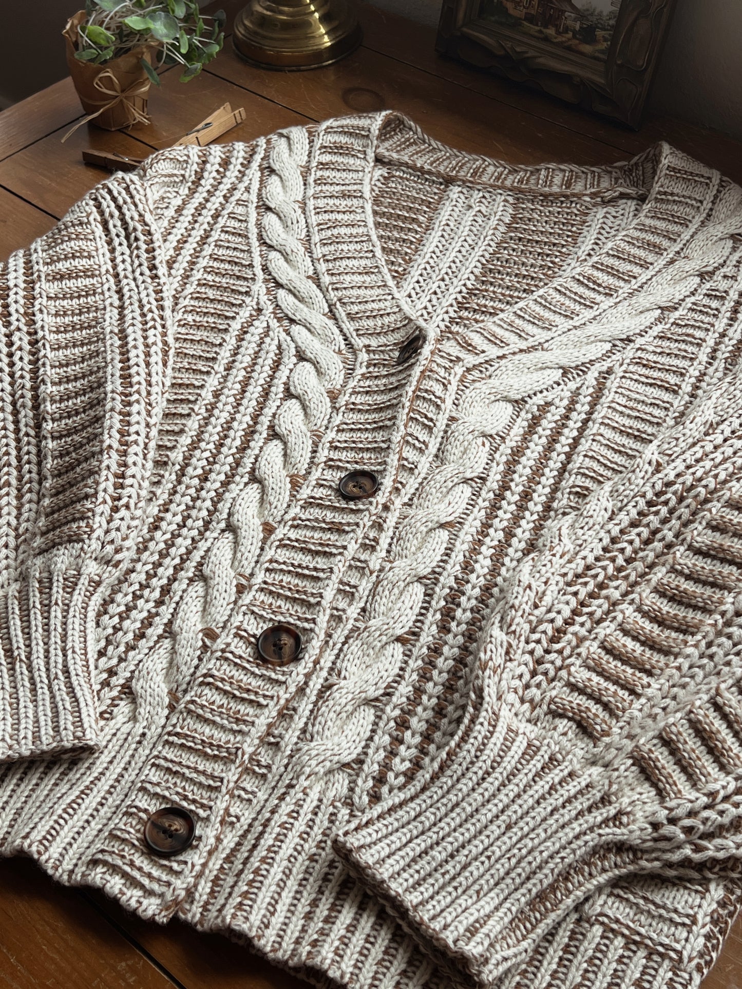 Cozy Knit Cardigan (L)