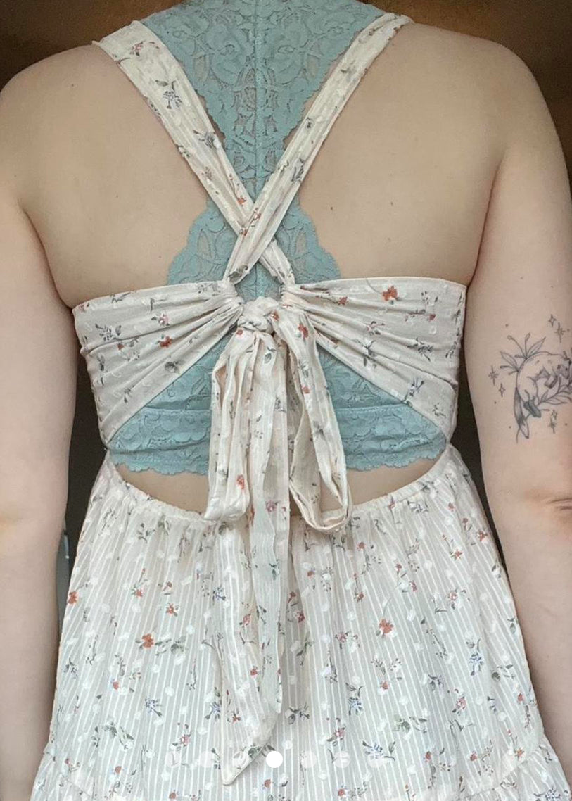 Cream Floral Dress (S)
