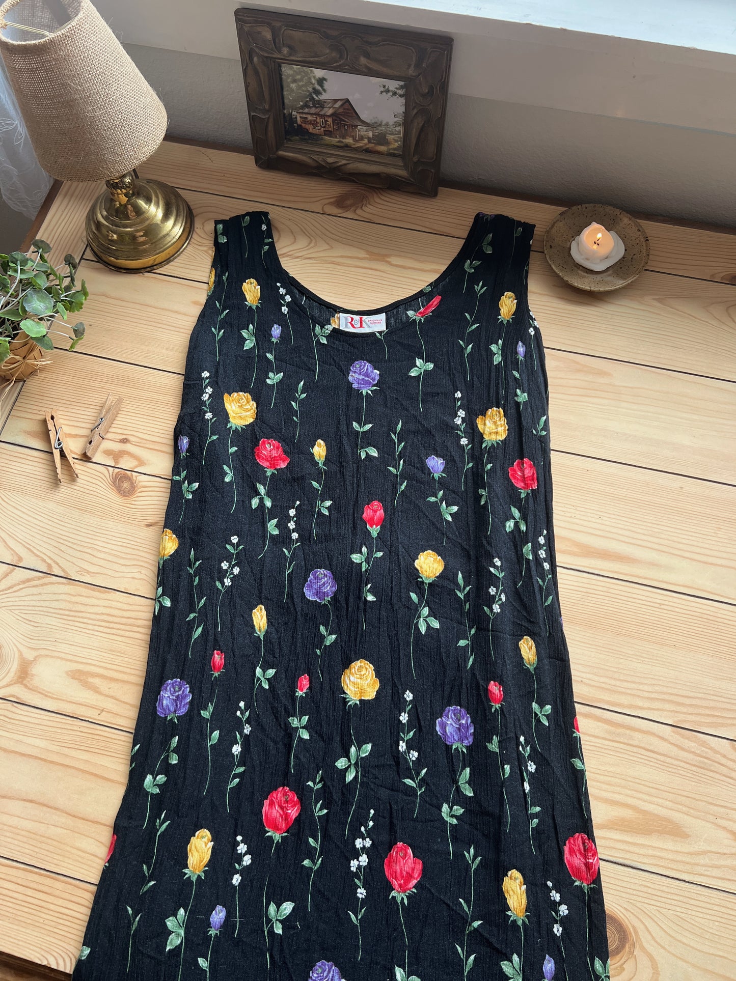 Vintage Floral Dress (XL/XXL)