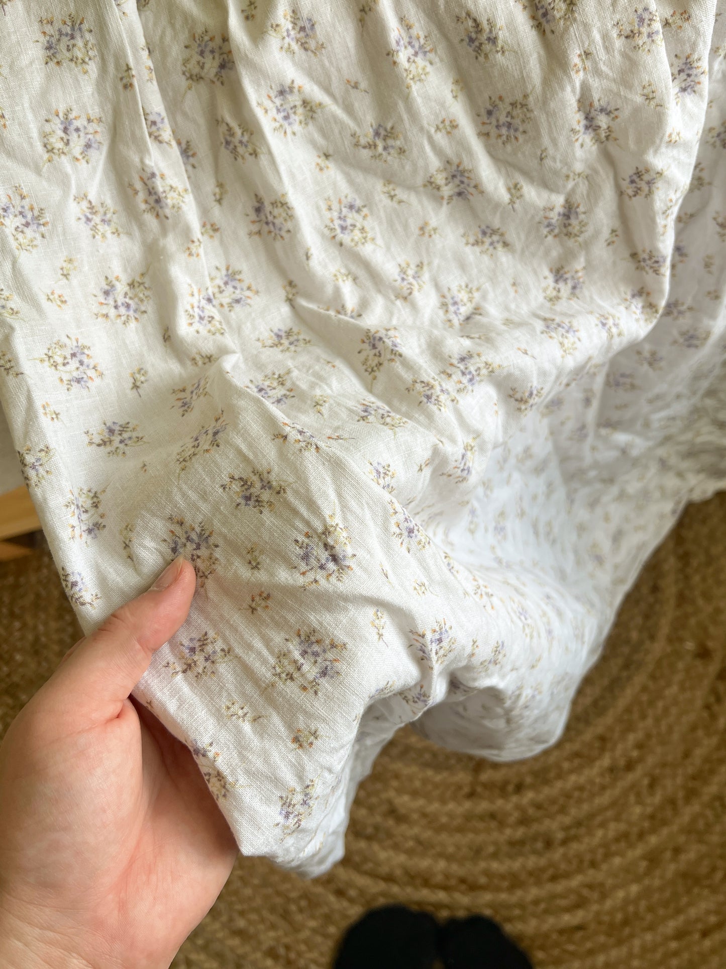 Linen Floral Maxi Dress (M)