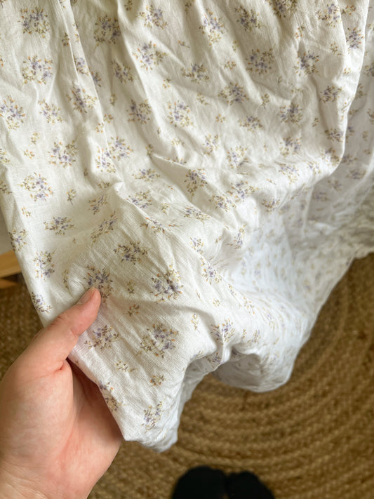 Linen Floral Maxi Dress (M)