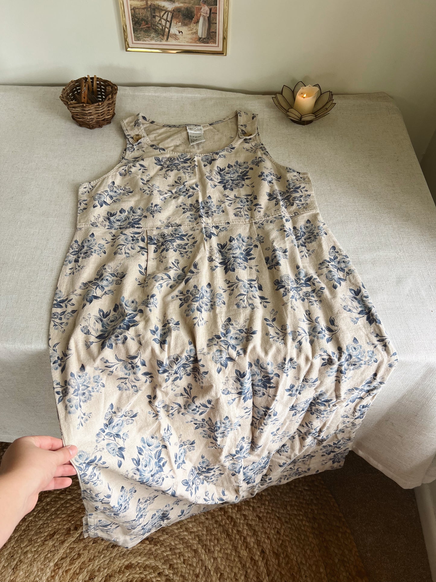 Vintage Linen Dress (L)