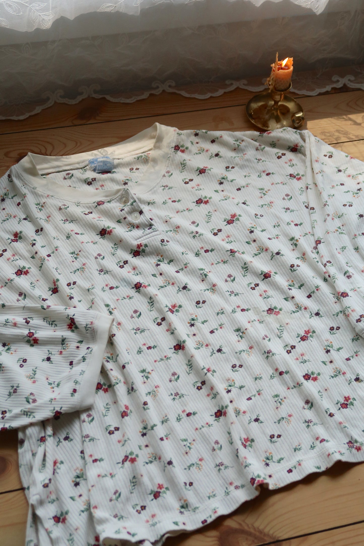 Vtg Floral Blouse (XXL)